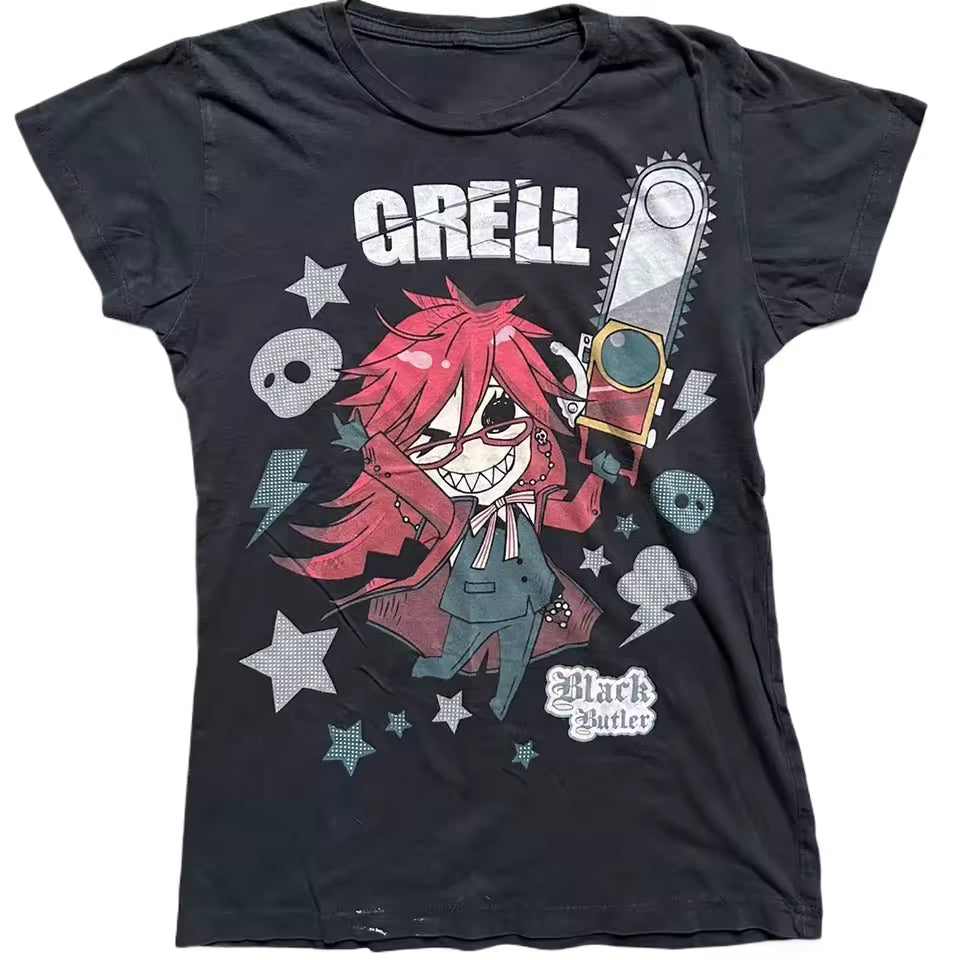 Y2k cinched baby tee